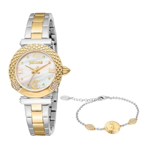 Just Cavalli JC1L332M0075 Montre analogique à Quartz pour Femme avec Bracelet en Acier Inoxydable,...
