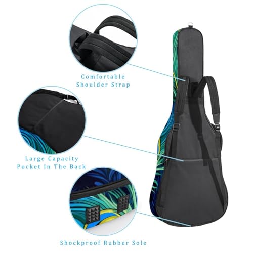JRHEJTFZ Housse pour guitare acoustique de 1,9 cm d’épaisseur – Imperméable – Durable et élégant – Motif floral aquarelle – Blanc, Multicolore., 42.9×16.9×4.7 in, Motif imprimé tendance - Les Beatles, Paul McCartney, John Lennon, RIngo Starr, George Harrison JRHEJTFZ Housse pour guitare acoustique de 1,9 cm d'épaisseur - Imperméable - Durable et élégant - Motif floral aquarelle - Blanc, Multicolore., 42.9x16.9x4.7 in, Motif imprimé tendance – Image 4