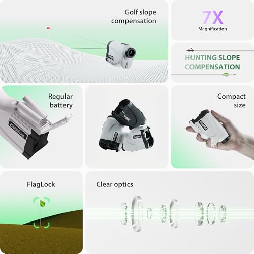 image for Gogogo Sport Vpro GS24 Golf & Hunting Laser Rangefinder, 7X Magnificat