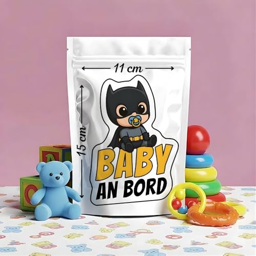 Baby on Board Aufkleber Auto, Superhero, Wetterfest und UV-Beständig aufkleber auto, Sticker Baby