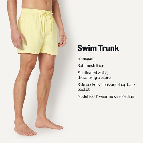 Image of Amazon Essentials Men's Swim Trunks with Mesh Lining, Pockets, Drawstring Closure