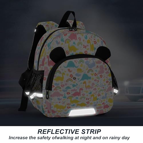 Dinosaur Dino Rainbow Toddler Backpack for Girls Boys,Preschool Kindergarten Backpack Kids Backpacks B04052694