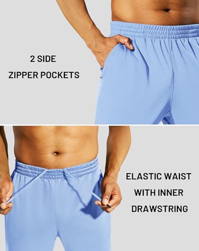 Image of MIER Mens Ankle Zip Sweatpants, Soccer Warm-up Track Pants with Pockets