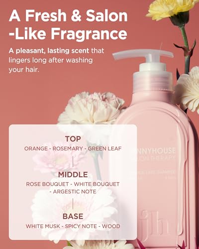 Image of JENNYHOUSE Salon Therapy Damage Care Shampoo - Korean Beauty Hair Strengthening Nourishing with Collagen, Panthenol - Floral Scent - Healthy Scalp & Hair Care, 16.9 fl.oz