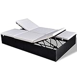 [page_title]-vidaXL Sonnenliege Poly Rattan Doppelliege Gartenliege Gartenmöbel Garnitur Sofa