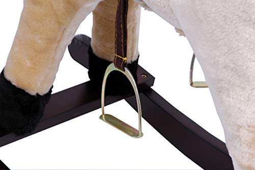 small foot Schaukelpferd Zottel aus Holz und Stoff, mit Soundeffekten (Galoppgeräusch und Wiehern), ab 3 Jahren, 4101, Groß