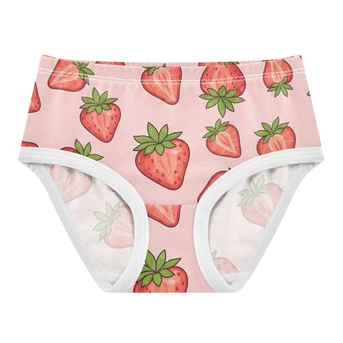 Cotton Toddler Underwear Floral Strawberries Pink Little Girl Panties Animal Briefs Underpants 2t