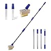 Patio Weed Remover Tool with Long Handle, Weed Scraper and Weed Wire Brush Set Combo, 60" Block Paving Weeding Tool to Remove Weeds and Moss, 3 Different Weeder Tools Heads for Garden, Patio, Driveway