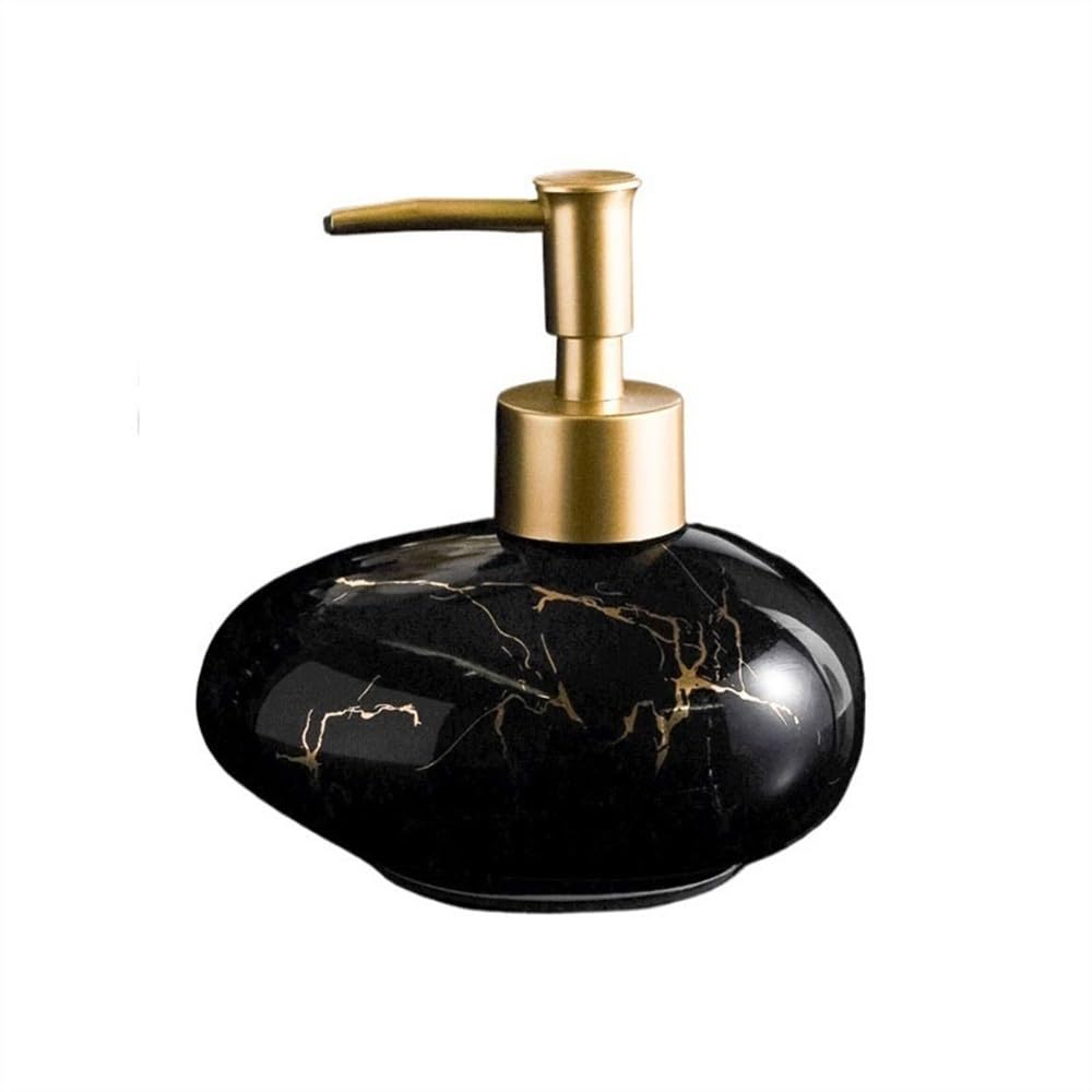 Soap Dispenser Shampoo Body Wash Dispenser Bottle Small 300ML Push Empty Soap(Black)