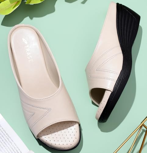 Image of TRASE Wedges for Women | Stylish Sandals for Woman | 2 Inch Wedge Heel Footwear | Ladies Office Wear