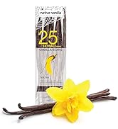 Native Vanilla Grade B Tahitian Vanilla Beans – 25 Premium Extract Whole Pods – For Chefs and Hom...
