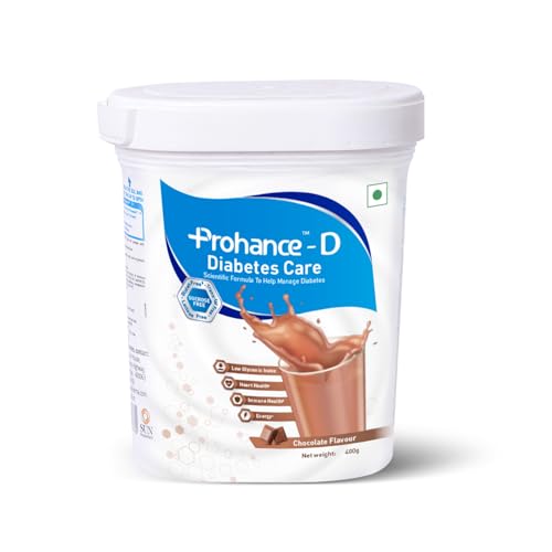 Prohance D Diabetic Nutritional Chocolate Drink - 400g | Helps Manage Blood Sugar Levels | Contains Dietary Fiber | Protein & Vitamins | Supports Weight Management & Heart Health