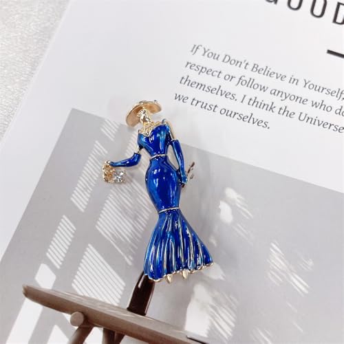 Image of Fashion Lady Brooch Pin for Women Girls Colorful Enamel Crystal Lapel Pins Charm Dress Accessories Coats Scarves Bags Ceremony Clothes Elegant Handmade Holiday Party Jewelry