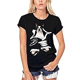 ultrabasic donna maglietta cotone biologico cane - boston terrier - american gentleman – dog - boston terrier - american gentleman – t-shirt stampa grafica divertente vintage idea regalo originale a