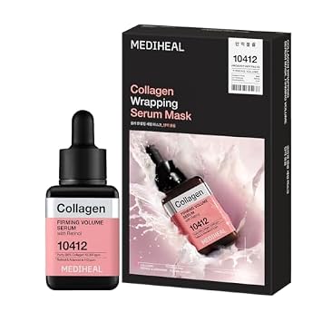 MEDIHEAL Firming Volume Serum & Mask Skin Care Duo Set for Glass Skin Look, Pore Care & Long-Lasting Hydration - with Retinol