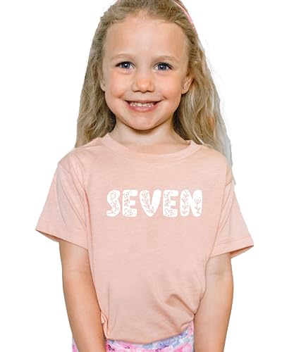 Image of Floral Numbers Ages 1-7 Birthday Girl Shirt for Baby & Toddler Youth Girls