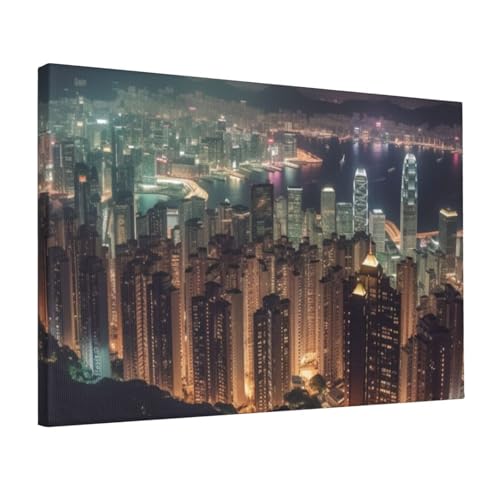 Impression sur toile de Hong Kong pour habiller un mur vide de chambre