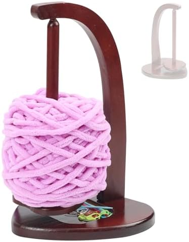 BFAZKXY Magnetic Yarn Holder for Crocheting and Knitting, Love Wooden Yarn Ball Holder Spinner for Crochet Gifts for Crochet Knitting Lovers