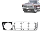 Vantage Auto Parts - Grille Passenger Side Compatible with Ford F-150 / F-250 / F-350 / F-100 1976-1977 | Direct Replacement | Plastic | Silver | D6TZ8150A | FO1200106