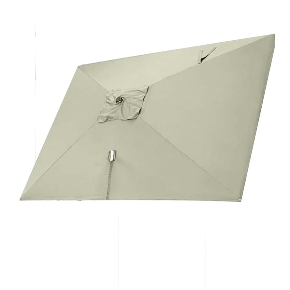 Quadrato Baldacchino di Ricambio 8 Stecche Telo di Ricambio per Ombrellone Decentrato 3×4m 2,5×2,5m Tessuto di Ricambio per Ombrellone da Giardino(Top,300x300cm (9.8x9.8ft))