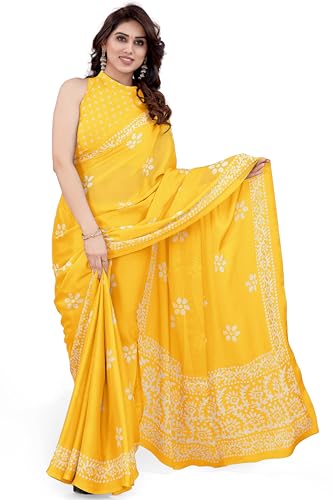 Image of MIRCHI FASHION Women's Ready to Wear 1 Minute Drape Chiffon Printed Saree with Blouse Piece