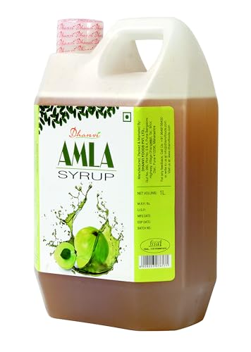 Image of Dhanvi Amla Ginger Syrup - 1 Litre | Gooseberry Awla Sharbat for Daily Use