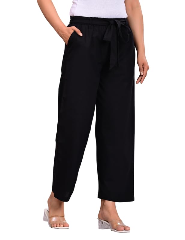 yogi vintage Women's Cotton Flex Full Elastic with Waistband Regular Fit Casaul Palazzo Both Side Deep Pockets-picture-15