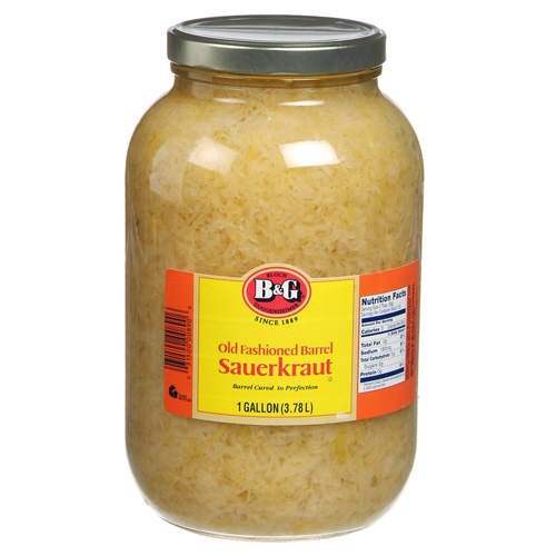 B&G Sauerkraut - 1 gallon jar - CASE PACK OF 2