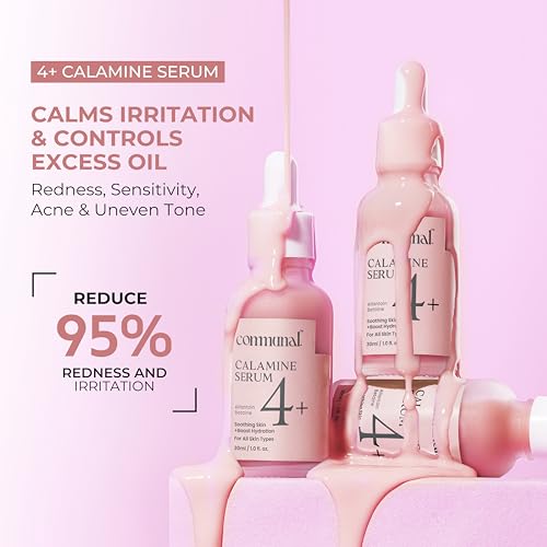 Image of Communal Calamine 4% Face Serum 30ml with Allantoin & Betaine | Soothing Oil Control Face Serum for Oily, Acne-Prone & Sensitive Skin | Pore Minimizing, Hydrating & Redness Calming Formula