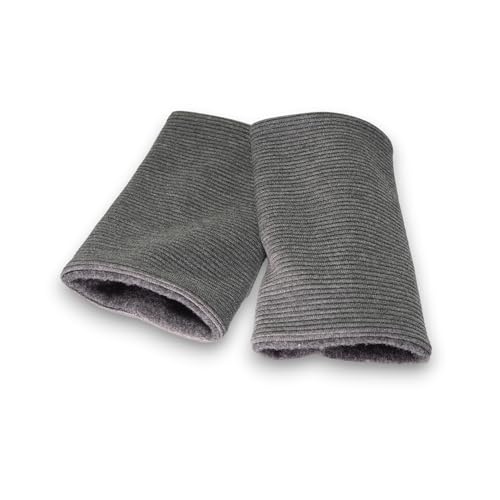 Pulswärmer (Armstulpen) aus Rippen-Jersey und Baumwollfleece Nähwerkstatt Marke Britta Meier (Dunkelgrau)
