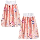 CUXFLS Waterproof Diaper Skirt for Baby Toddler Bed Wetting Training Diaper Shorts for Boys and Girls Night Time (Duck+Duck) - L