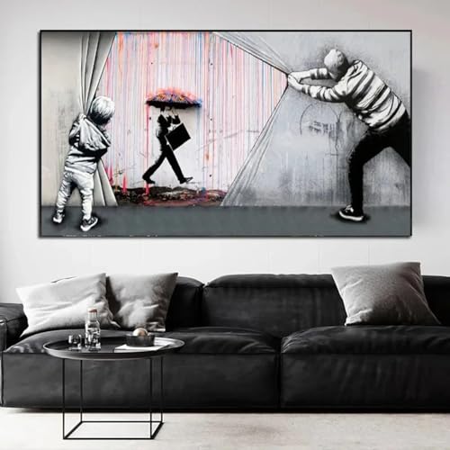 Tableau pop art street graffiti idéal pour raviver un mur blanc de chambre moderne 60x120