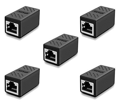 ikis Pack -5, RJ45 Coupler Ethernet Coupler Cat7, Cat6 Cat5e RJ45 8P8C Inline lan Coupler Ethernet Extender Adapter Adsl Extension Jointer Extending the Ethernet Cables Female to Female Connector (B09T7566QY) Amazon Price History, Amazon Price Tracker