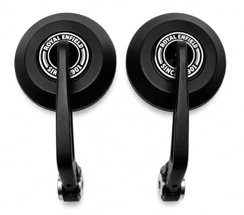 Image of New Handle Bar End Mirror for Hunter 350 /Meteor 350 /Classic 350 /Super Meteor 650 /Shotgun 650 /GT 650 /Interceptor 650 /Himalayan 450 /Guerrilla 650, Pair