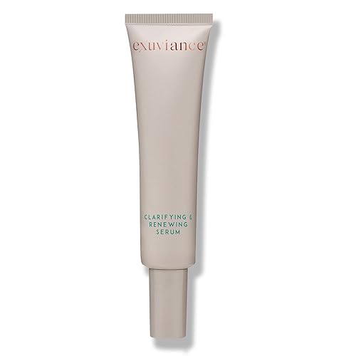EXUVIANCE Suero aclarante y renovador, con niacinamida, neoglucosamina y extracto de raíz de regaliz para pieles grasas. No comedogénico, ligero, no