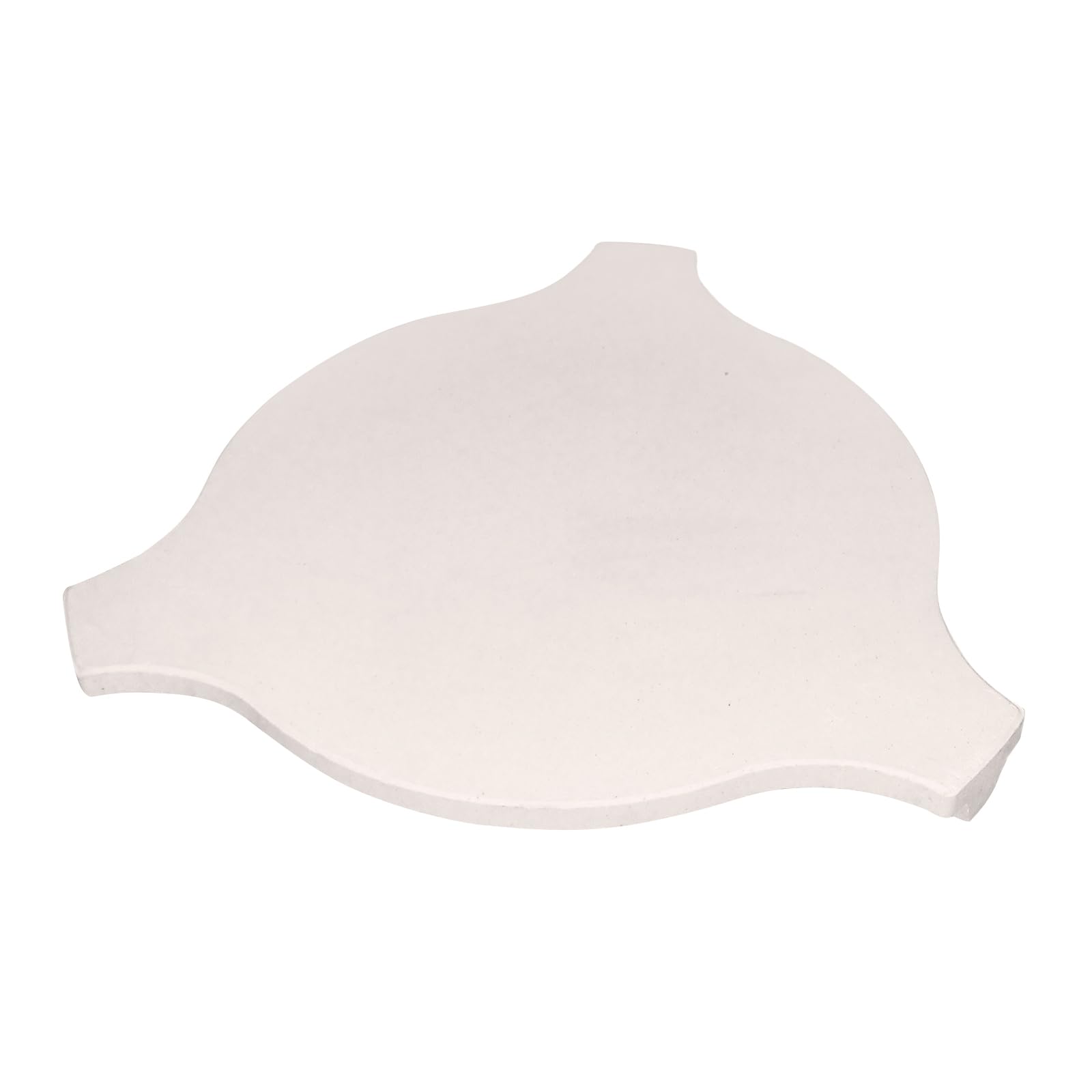 AUPLEX 17.7 inch Heat Deflector Pizza Stone for Kamado Grill, Plate Setter Pizza Stone, Smoking Ceramic Pizza Pan Elevated, Ivory