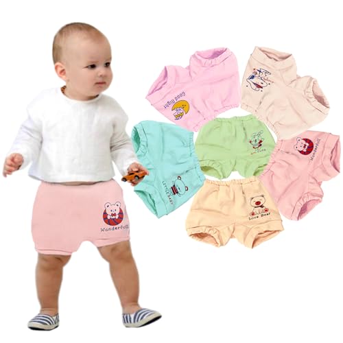 Image of MOM CARE Baby Cotton Panties Bloomers Drawer Girls Boys Unisex V Shape with Elastic Soft Pure Cotton for Baby Care Multi Colored(Combo Pack of 3)