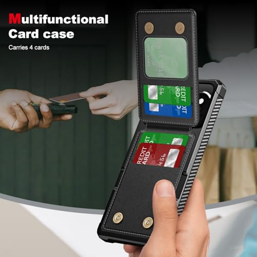 CCSmall for Google Pixel 10 Pro XL Wallet Case with Card Holder, PU Leather Flip Case Magnetic Closure Shockproof TPU Inner Cover for Google Pixel 10 Pro XL ZM Black by CCSmall - Image 4