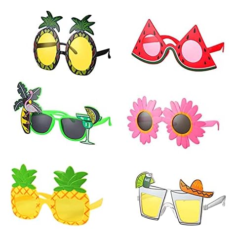6 Pairs Funny Glasses- Funny Tropical Glasses Summer Party Eyewear Fancy Party Photobooth Props for Kids or Adults Cover