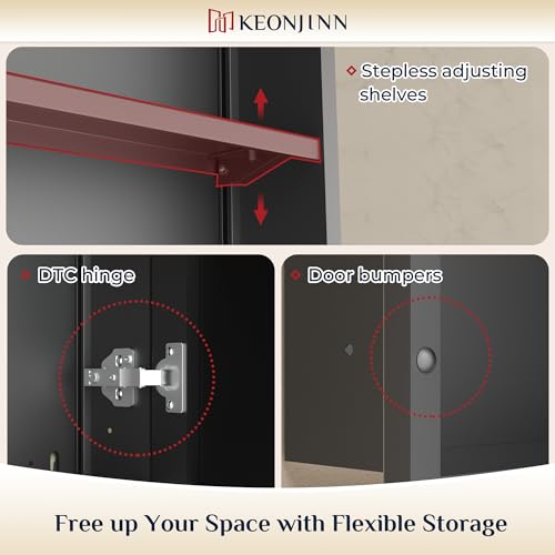 Image of Keonjinn 16 inch x 24 inch Bathroom Medicine Cabinet with Mirror, Oil Rubbed Bronze