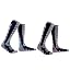 2 pairs x high socks (blue + black)