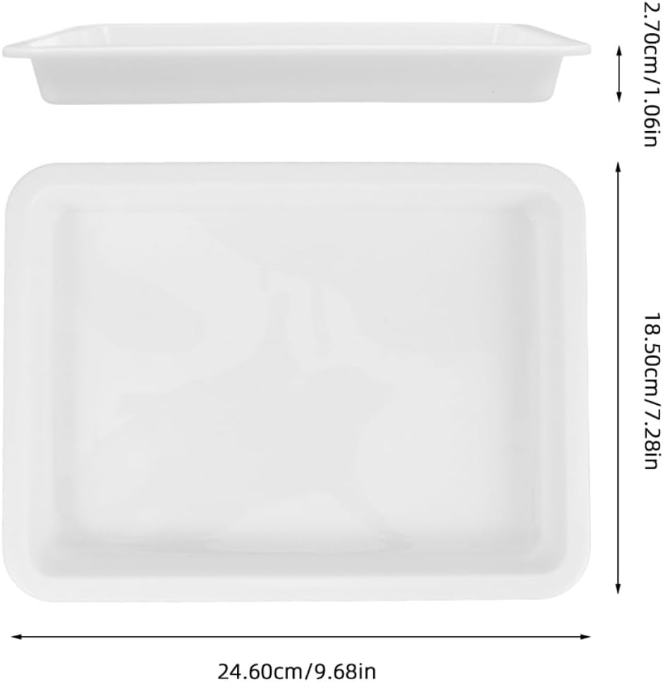 SEWACC 4Pcs Chemical Resistant Laboratory Tray Set, Small 24.6X18.5X2.7Cm Plastic Lab Tool Organizer for Chemical Reagents and Sample Storage, Spill Containment Tray for Scientific