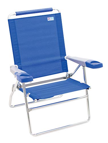 Rio Beach 15" Extended Height 4 Position Folding Beach Chair - Light Blue