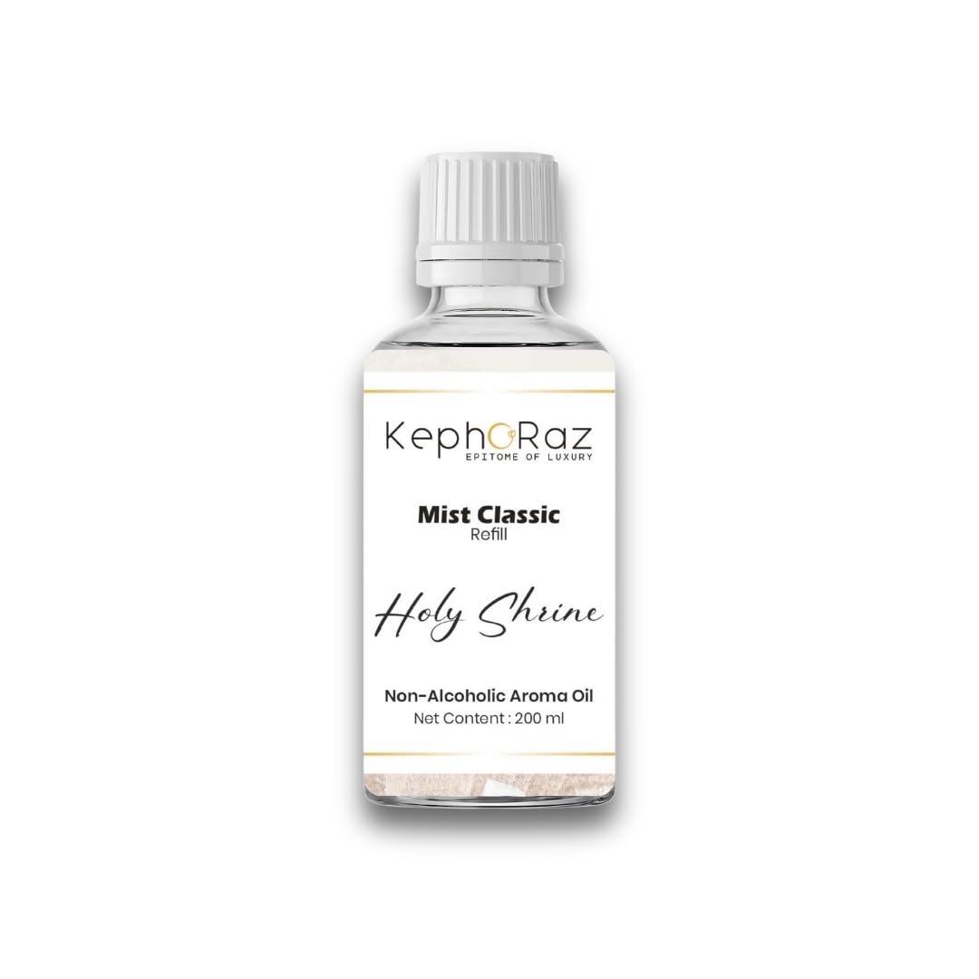 Kephoraz Mist Classic Refill – 200ml | Long-Lasting Non-Alcoholic Fragrance Oil for Ultrasonic Diffusers | No Dilution Required (Holy Shrine)