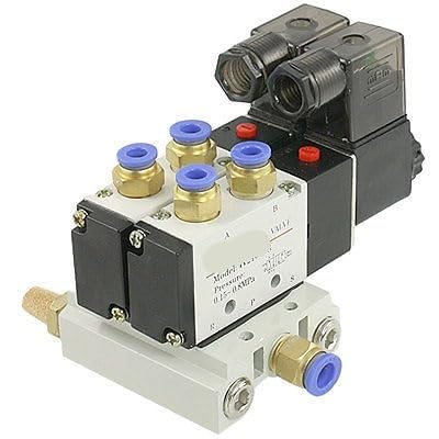 4V210-08 DC 24 V 2 pozycje podstawy zaworu elektromagnetycznego szybkozłączki zestaw tłumików