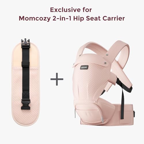 Image of Momcozy Hip Carrier Belt Extender - Compatible with Momcozy Move2Fit Hip Carrier, Extends Waist Band up to 61 inch for Plus Size Parents, Adjustable Fit, Soft & Breathable, Airmesh-Pink