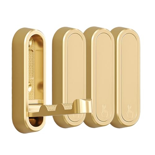 折りたたみ式フック壁マウント - 折りたたみ式コートフック 壁取り付け | モダンな装飾タオルホルダー 玄関 廊下 ガレージ 服 帽子 財布 バッグ 整理