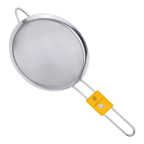 Sieves and Strainers Set - 20 cm Pack of 1 - Metal Sieve Stainless Steel Fine Mesh Strainer | Kitchen Sieve Fine Mesh Sive Cooking Flour for Baking Rust Free Seive Dishwasher Safe SIV