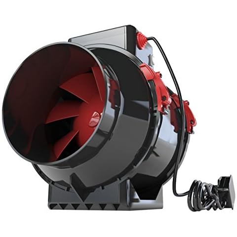 BLACK ORCHID 6" - 150mm diameter Inline Bathroom Extractor Fan/Grow Tent Two Speed Shower Kitchen Loft Hydroponic Grow Tent Indoor Odor Humidity Heat Smell Remover Uk Plug Cover