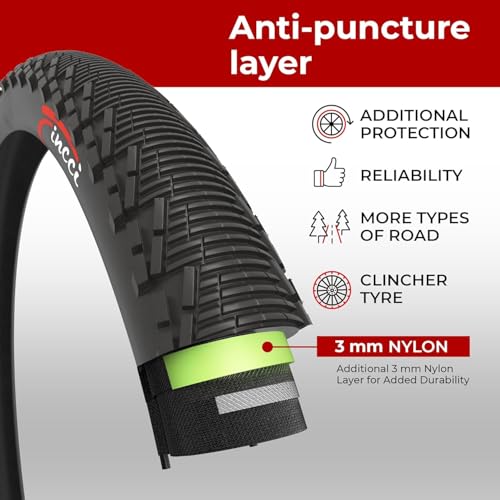 Fincci Pair 26×1.95 Bike Tire – Enduro 26 inch Bike Tires